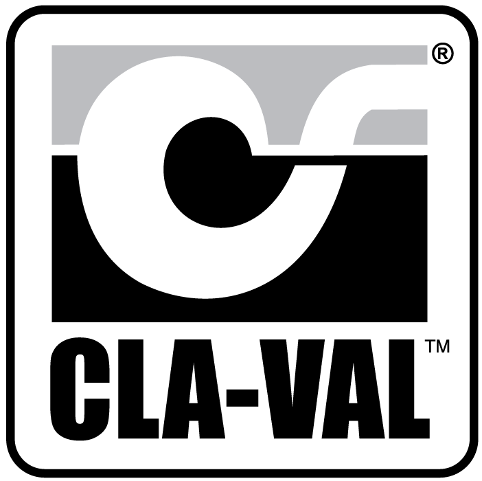 Cla-Val Logo Grayscale (with Border)